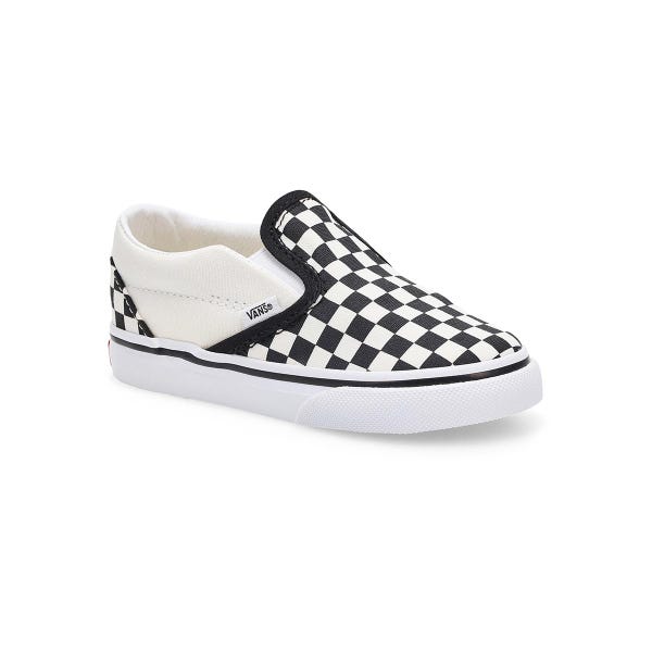 Espadrilles Classic Slip-On pour bébé - Noir/Blanc à damier