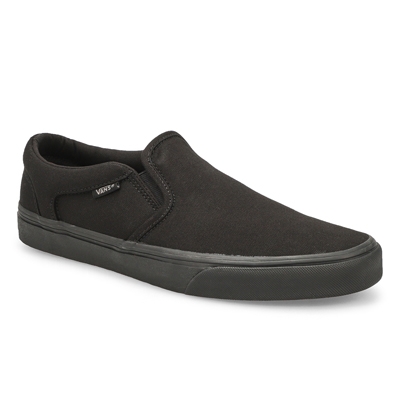 full black slip on vans