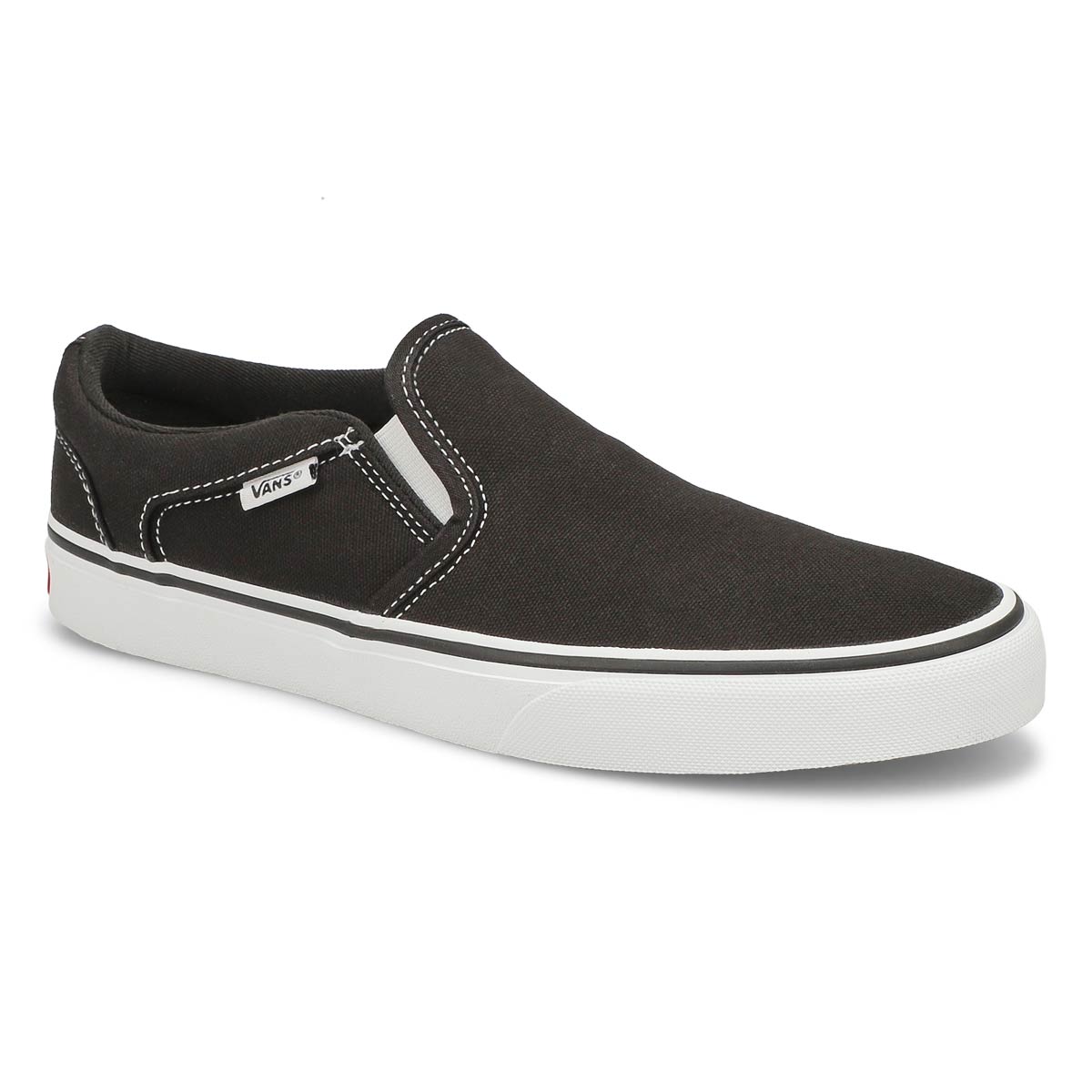 Vans Men's Asher Sneaker - Black/White 