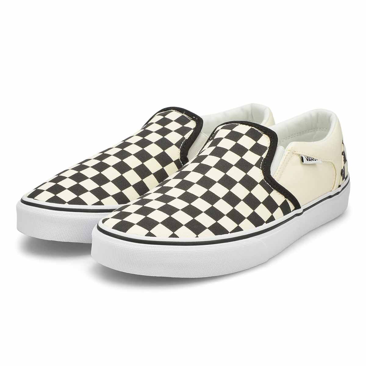 Men's Asher-Checker Slip On Sneaker - Black/Natural