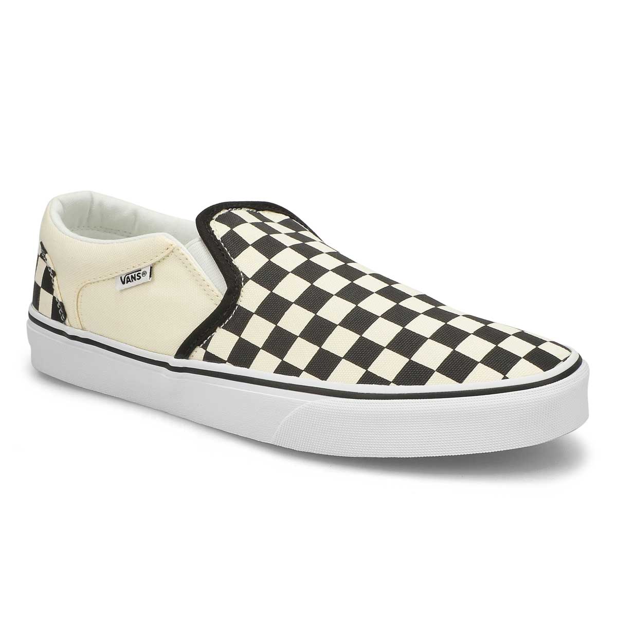 vans asher checkered slip on