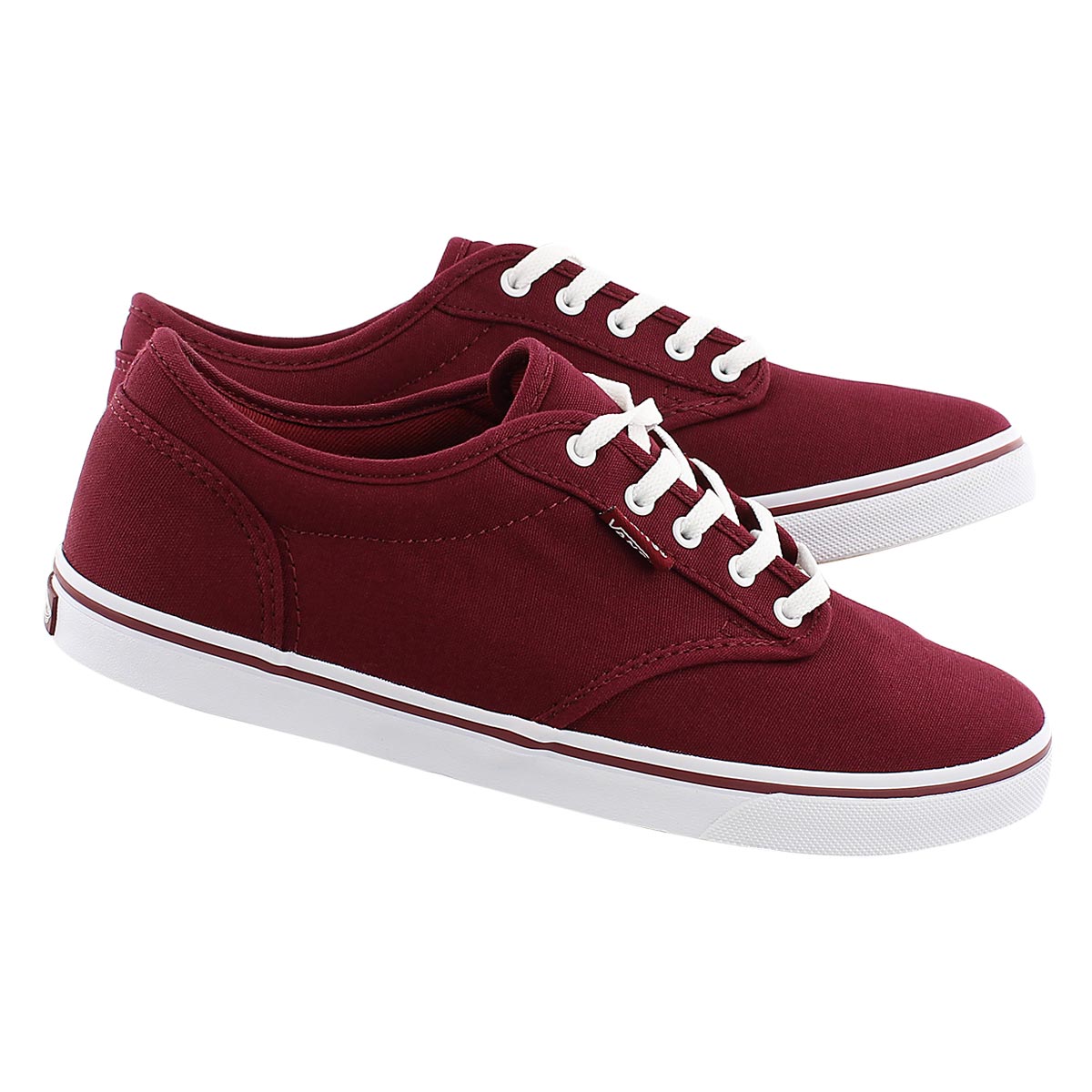 Vans Women's ATWOOD LOW burgundy lace up snea | Softmoc.com