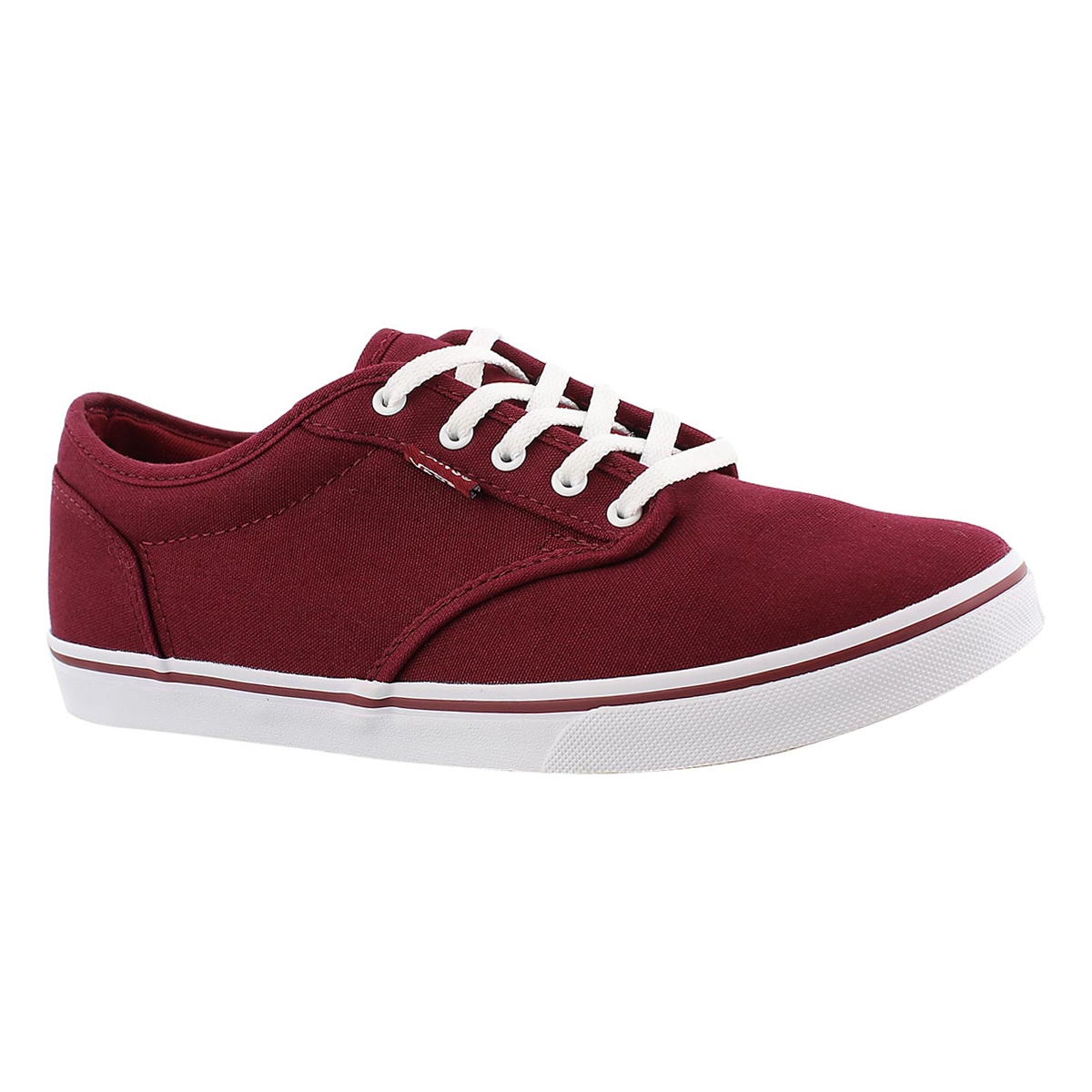 burgundy low top vans