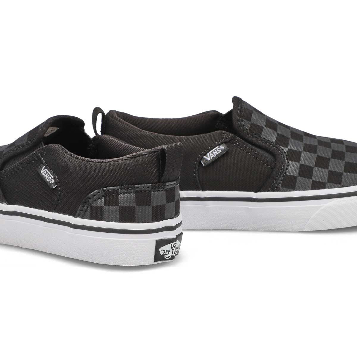 Boys' Asher Sneaker - Checkered Black/Black