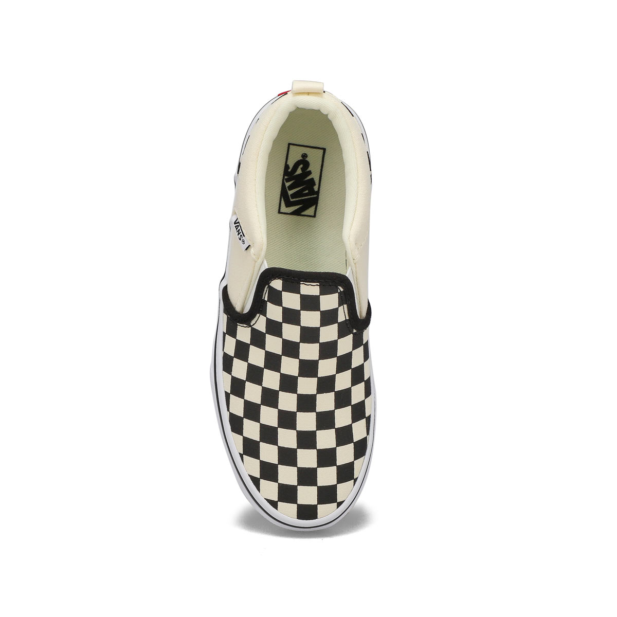 Boys' Asher Checkered Slip On Sneaker - Black/Natural