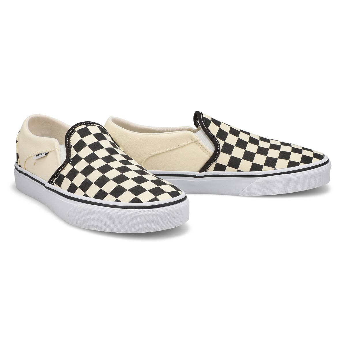 Vans Women's Asher Sneaker - Checkered Black/ 