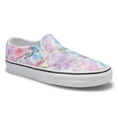 Vans Women's Asher Heart Tie Dye Sneaker - Mu | SoftMoc.com