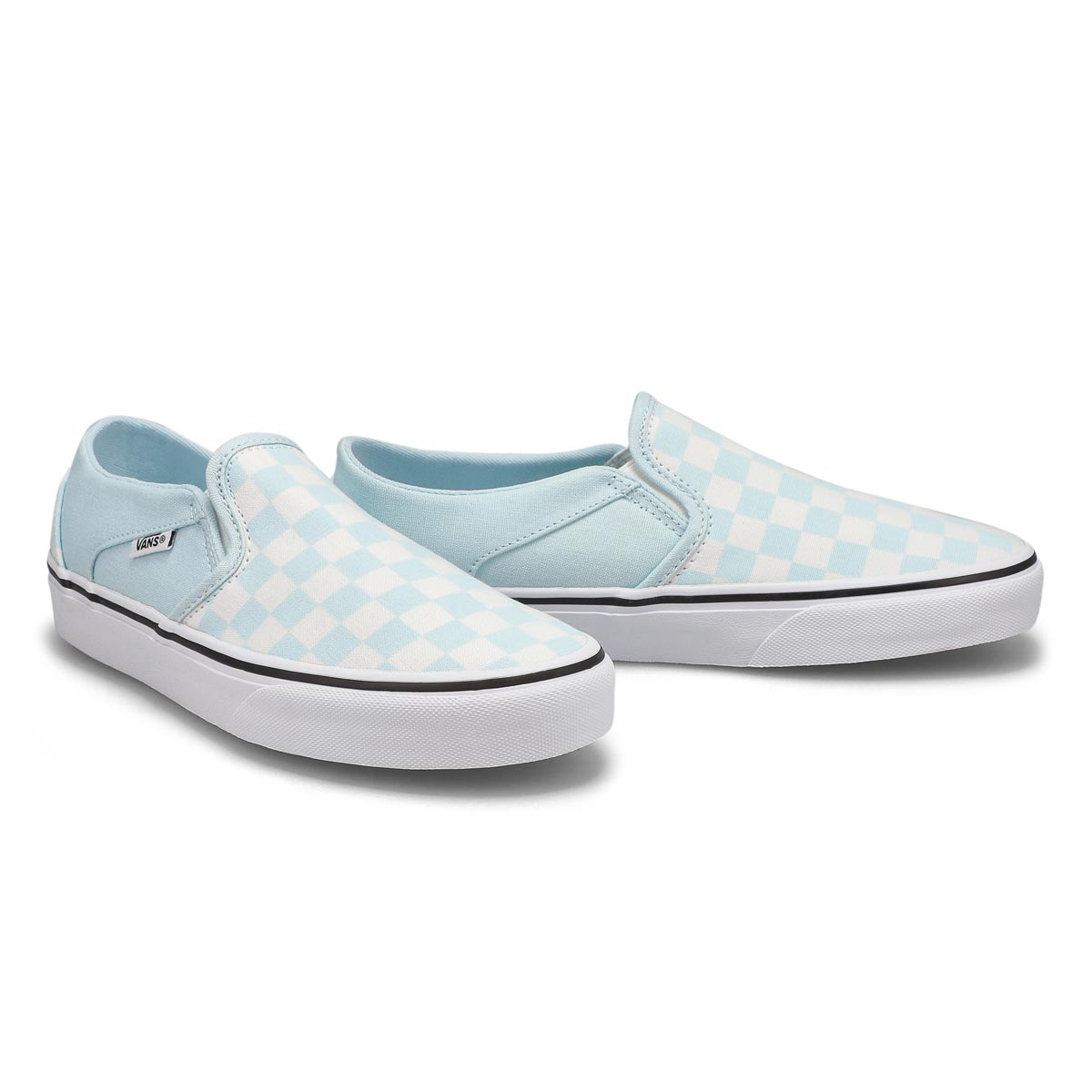 Espadrille ASHER, damier bleu/blanc, femmes