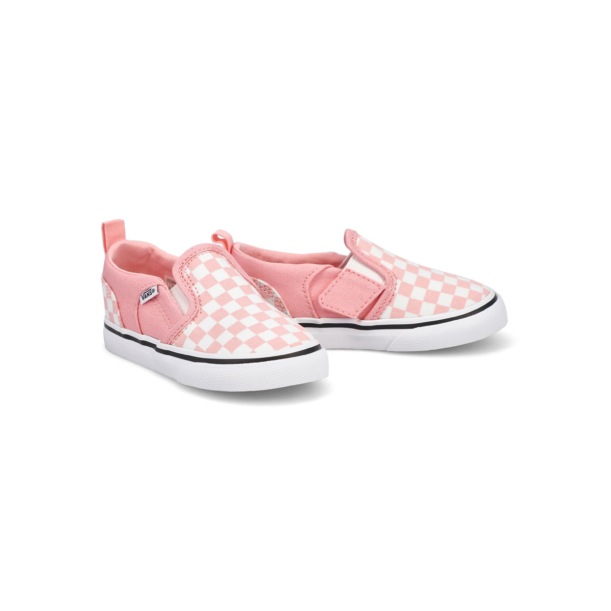 Infants' Asher V Checker Slip On Sneaker - Pink/White