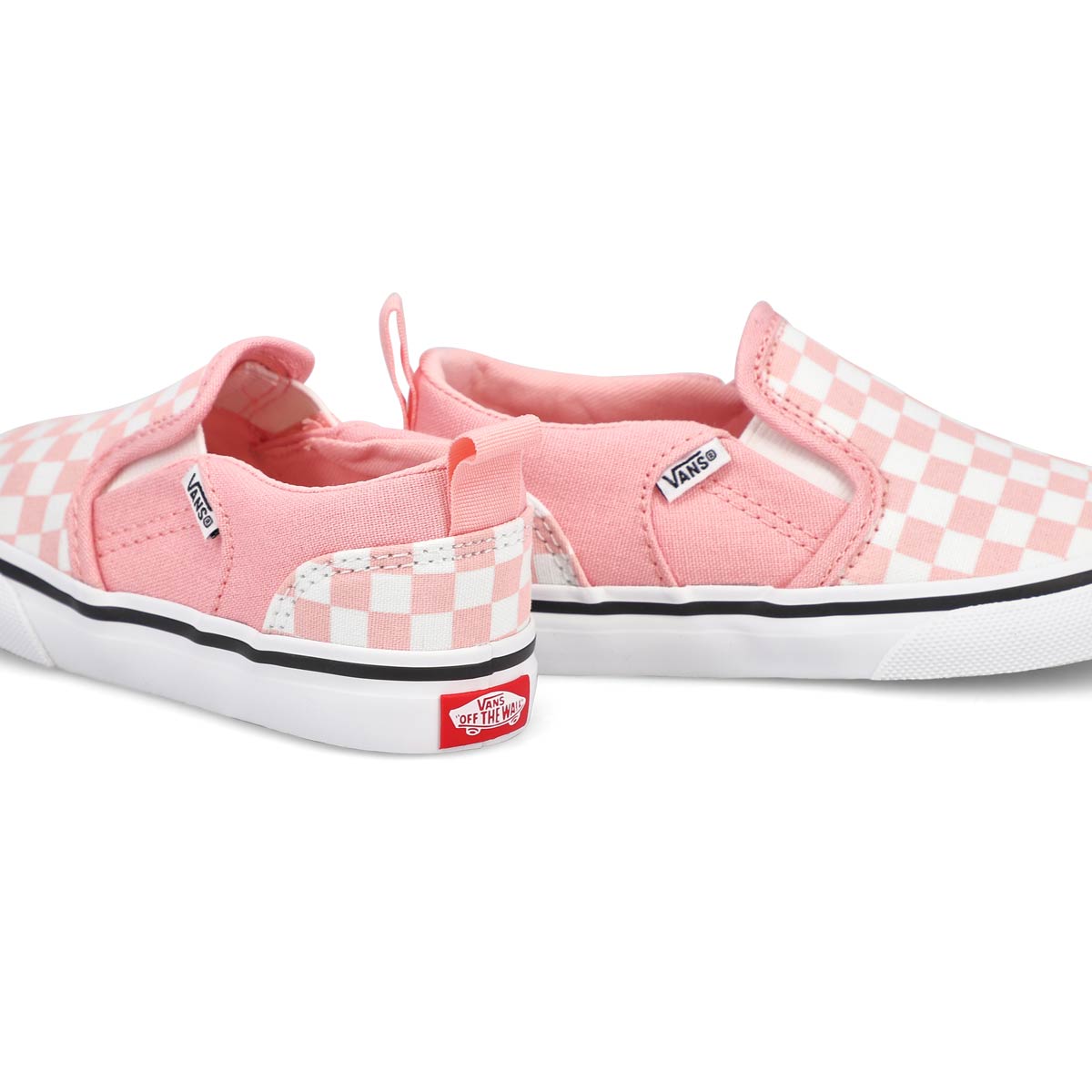 Infants' Asher V Checker Slip On Sneaker - Pink/White