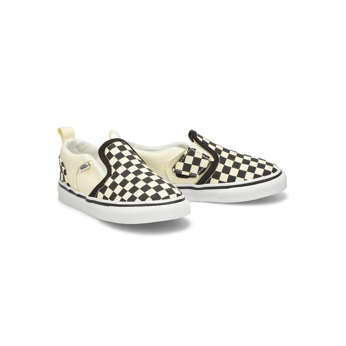 Espadrille ASHER V, damier noir/naturel, bébés