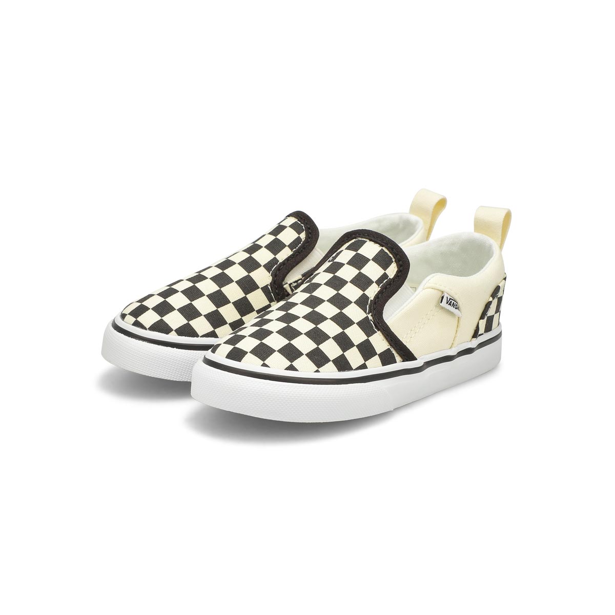 Vans Infants' Asher V Sneaker - Checkered Bla | SoftMoc.com