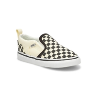 Espadrille ASHER V, damier noir/naturel, bébés