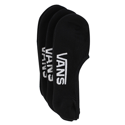Mns Clsc Super No-Show Sock 3Pk- Black
