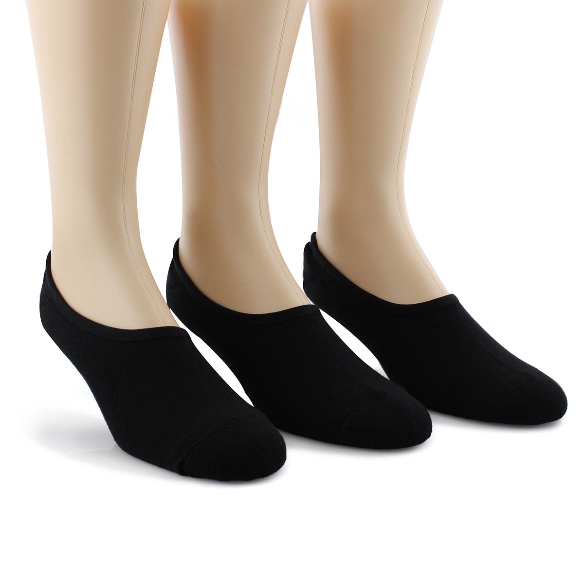 Men's CLASSIC SUPER no show black sock 3 pack