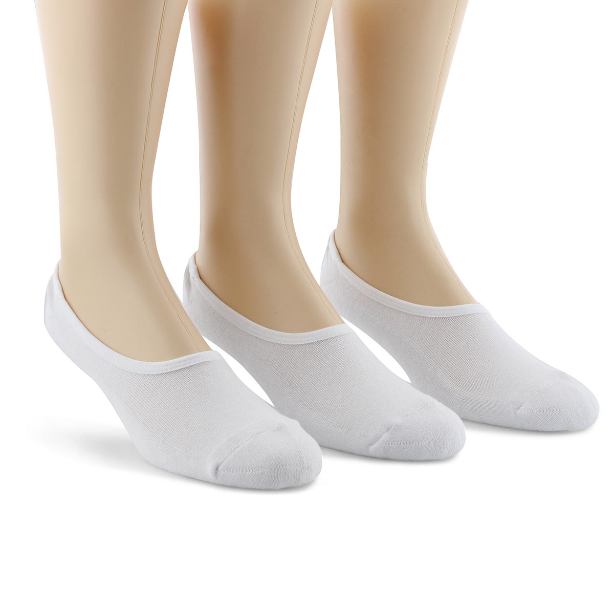 Men's CLASSIC SUPER no show white sock 3 pack
