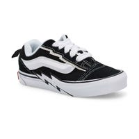 Espadrille à lacets Vans Knu Skool Bolt pour garçons en noir/blanc.