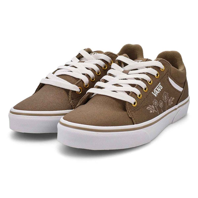 Women's  Seldan Lace Up Sneaker - Mono Embroidery Walnut