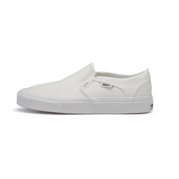 Vans Women's ASHER white/white slip on sneake | SoftMoc.com