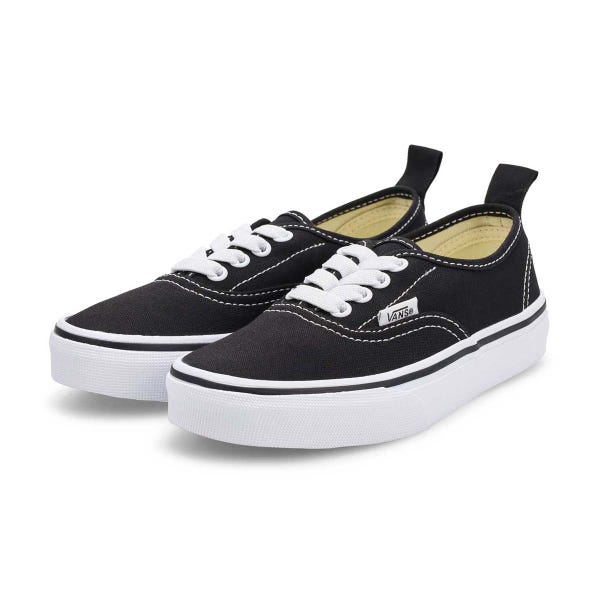 Espadrille Authentic à lacets élastiques pour enfants - Noir/Blanc véritable