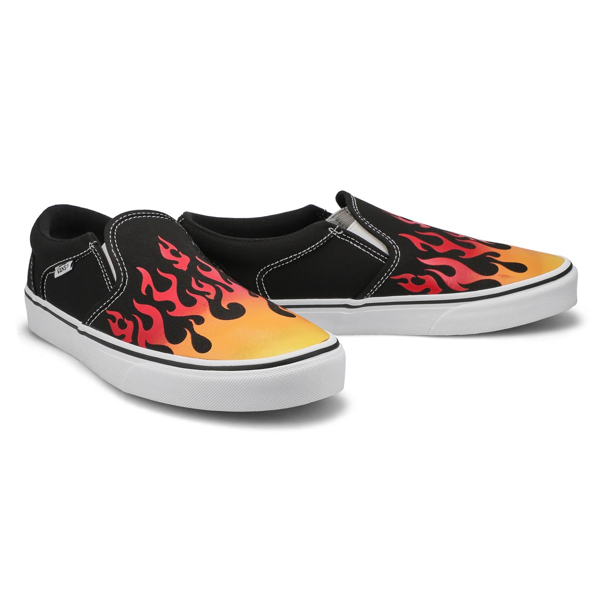 Nen's Asher Flame Slip On Sneaker - Black/White