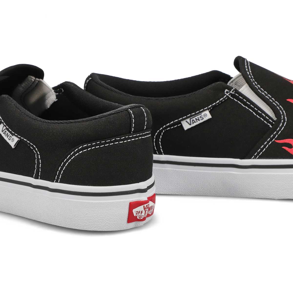 Nen's Asher Flame Slip On Sneaker - Black/White