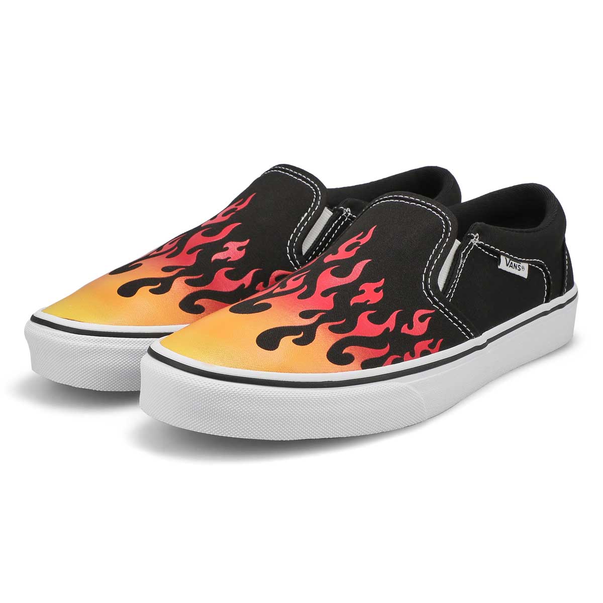 Nen's Asher Flame Slip On Sneaker - Black/White