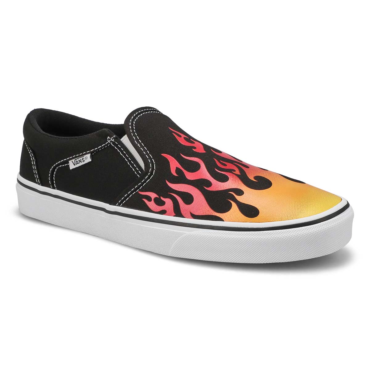 Nen's Asher Flame Slip On Sneaker - Black/White