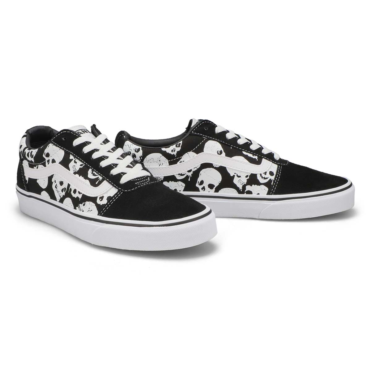 Men's Ward Skulls Lace Up Sneaker - Black/White