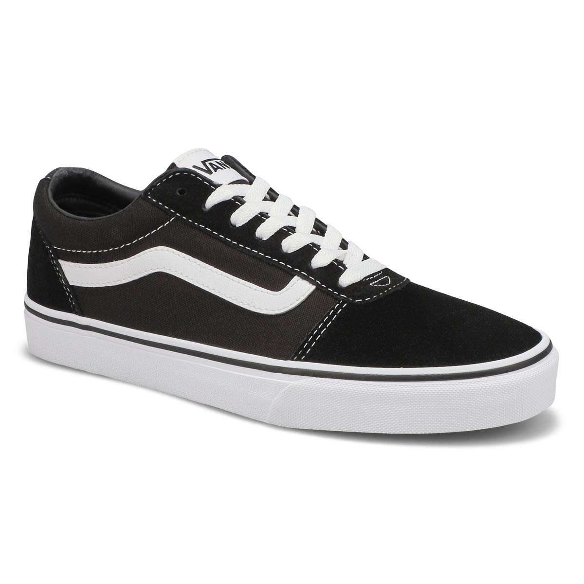 Vans Men's Ward Sneaker - Black/White | SoftMoc.com