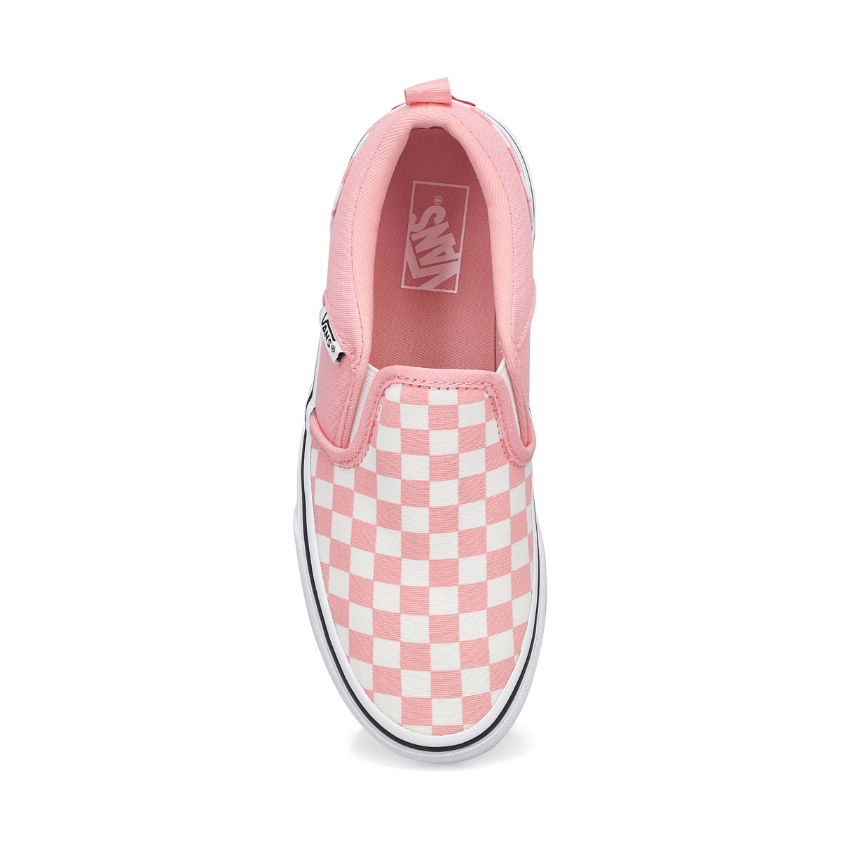 Girls' Asher Checker Slip On Sneaker - Pink/White