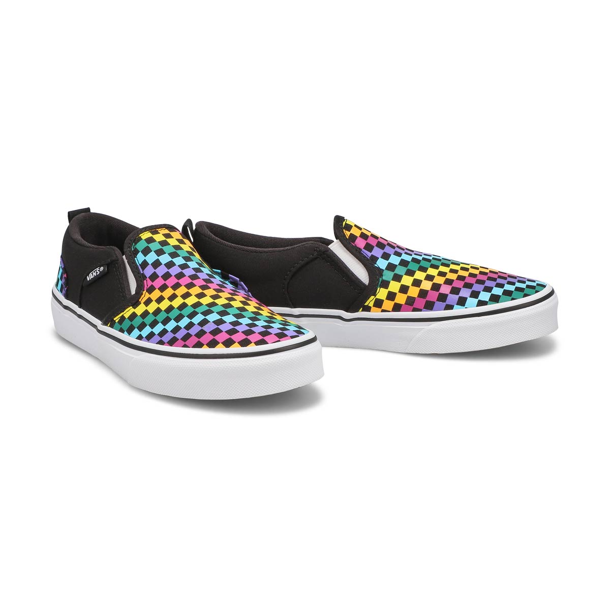 Espadrille ASHER CHECKERED RAINBOW, nr/blc, filles