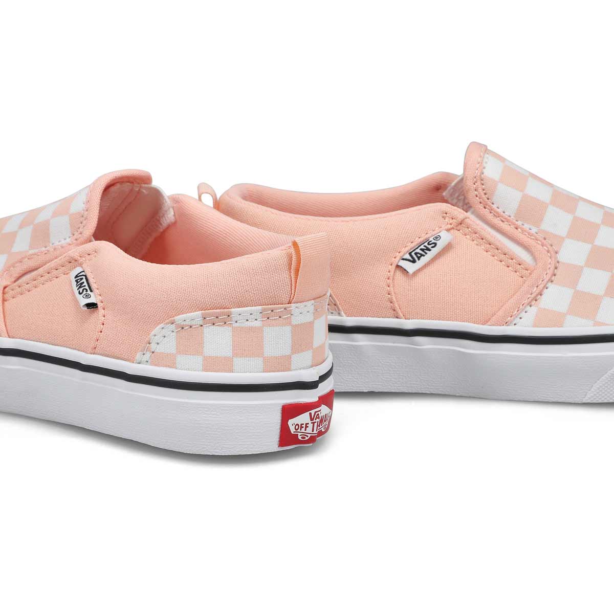 Girls' Asher Checkerboard Sneaker - Peach