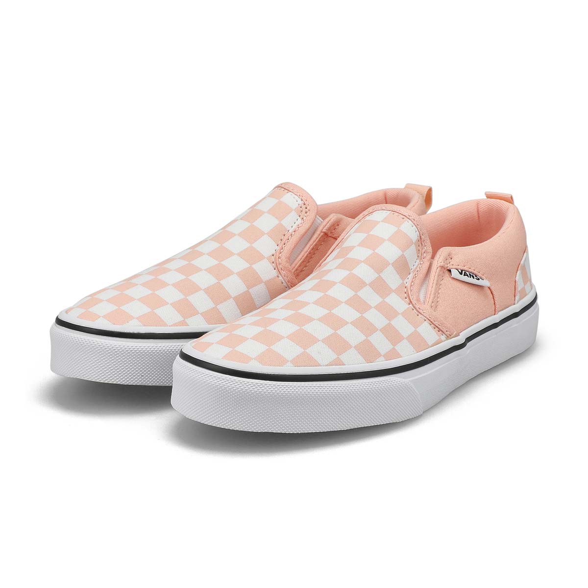 Girls' Asher Checkerboard Sneaker - Peach