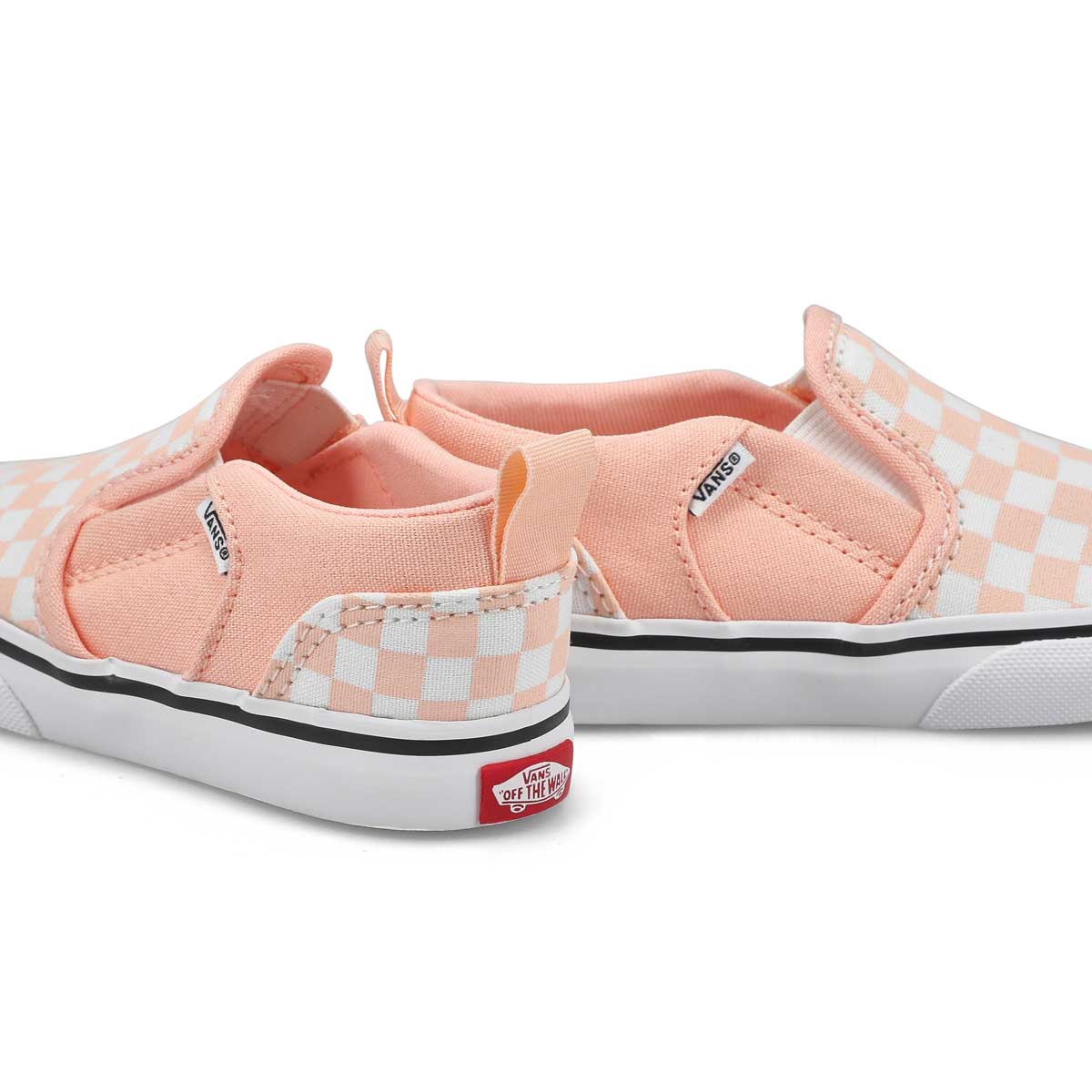Pink and brown checkered vans online