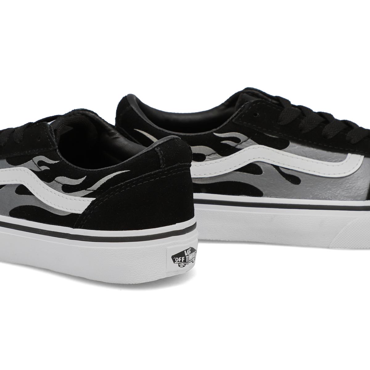 Boys' Ward Sneaker - Black/White Flame