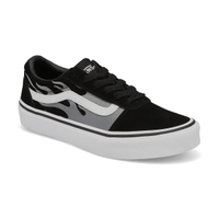 Boys' Ward Sneaker - Black/White Flame