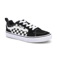 Boys' Filmore Checker Lace Up Sneaker - Black/White