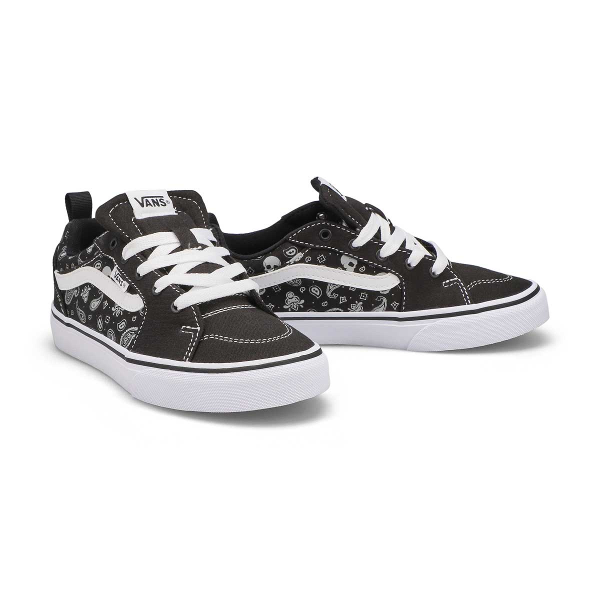 Boys' Filmore Skull Bandana Sneaker - Black/White