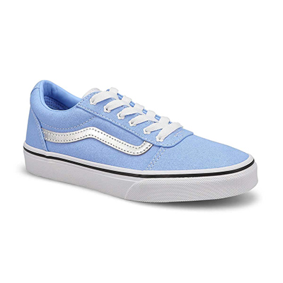 Vans Girls' Ward Lace Up Sneaker - Blue/White | SoftMoc.com