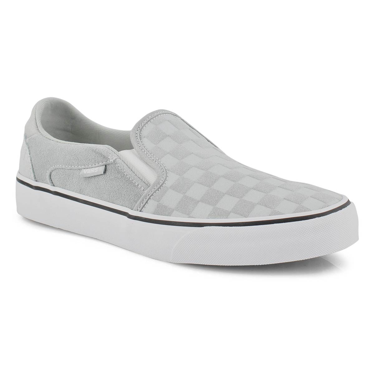 womens gray vans slip ons