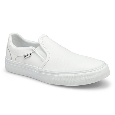 Lds Asher Deluxe Slip On Sneaker - White/White