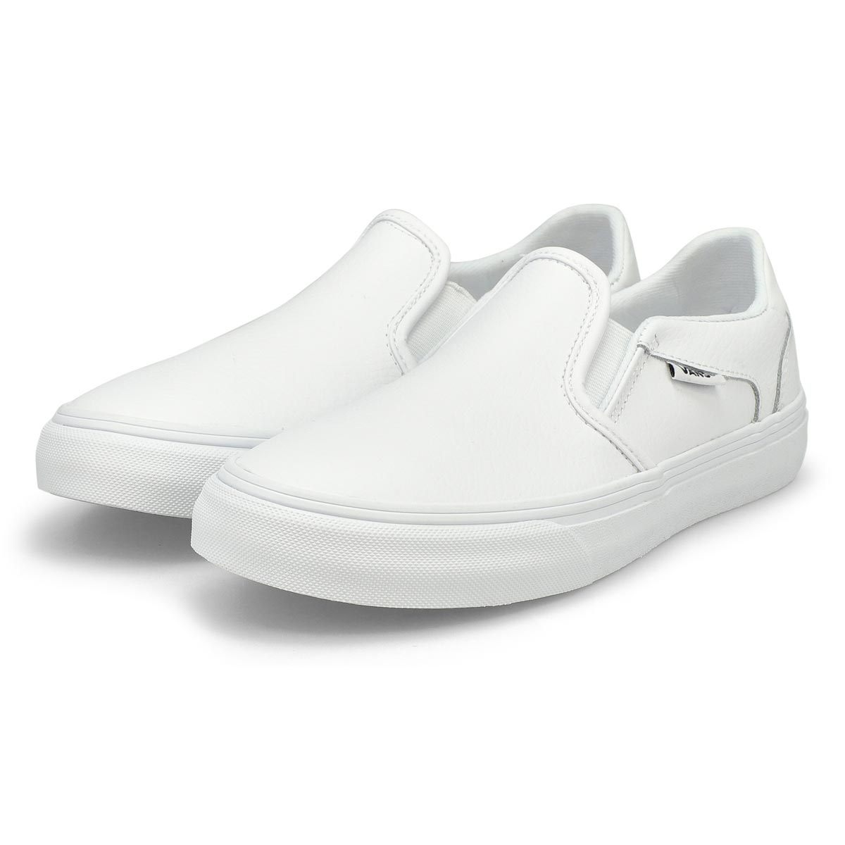 Vans Women's Asher Deluxe Sneaker - White/Whi | SoftMoc.com