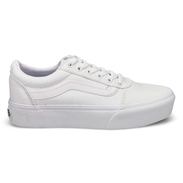 Women's Ward Platform Lace Up Sneaker - White/Whit