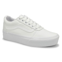 Women's Ward Platform Lace Up Sneaker - White/White