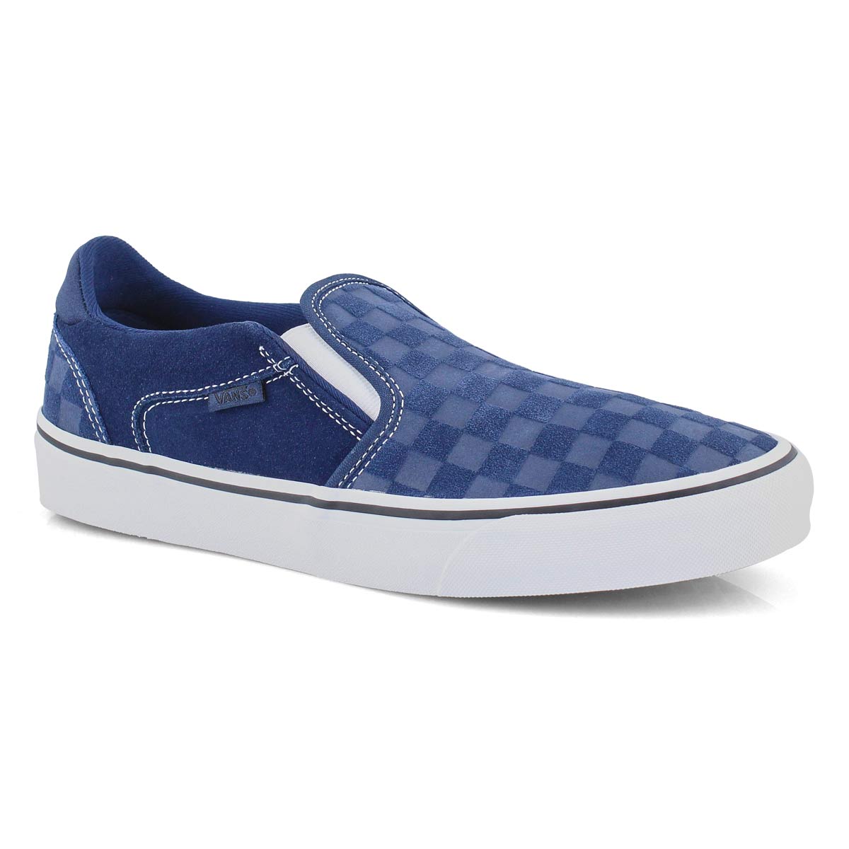 vans asher slip on blue