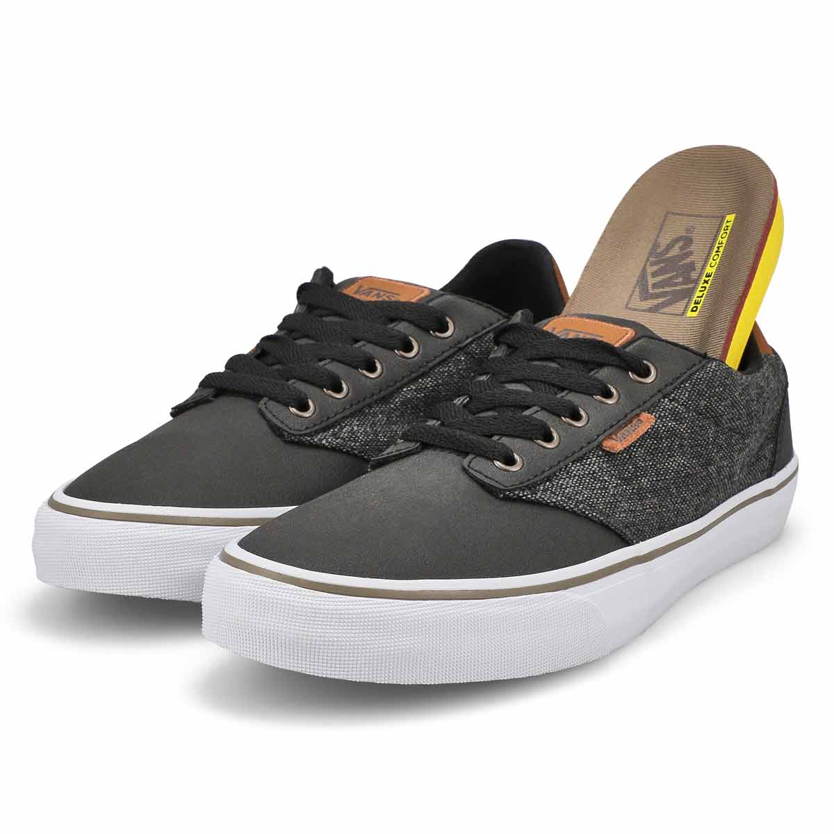 Vans Men's Atwood Deluxe Sneaker - Black/Blac | SoftMoc.com