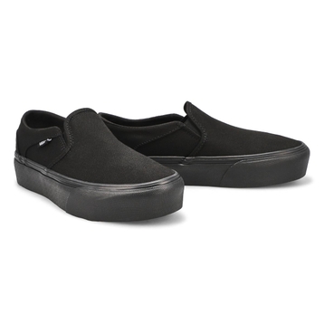 Women's Asher Platform Slip On Sneaker - Black/Bla