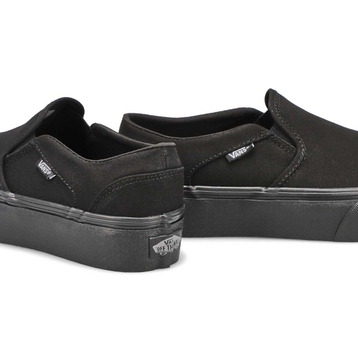 Women's Asher Platform Slip On Sneaker - Black/Bla