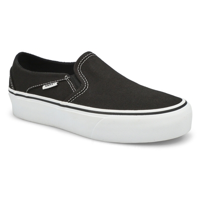 Lds Asher Platform Slip On Sneaker - Black